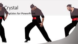  Presentation with folk dance - Colorful PPT theme enhanced with spanish dancer in various poses backdrop and a coral colored foreground