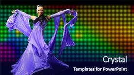  Presentation with blue - PPT theme with spanish dancing - beautiful dancer wearing blue dress background and a navy blue colored foreground