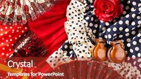  Presentation with espana - Colorful PPT layouts enhanced with spanish festival - espana typical from spain backdrop and a tawny brown colored foreground