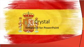  Presentation with spanish - PPT theme consisting of spanish flag on plain background background and a yellow colored foreground