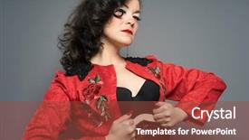  Presentation with folk dance - Cool new presentation with spanish flamenco dancer typical spanish backdrop and a tawny brown colored foreground