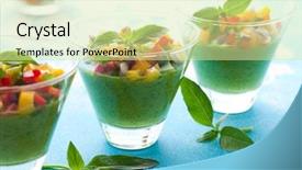  Presentation with green ourdoors - Amazing slide deck having magnetic silver compass isolated on backdrop and a sky blue colored foreground