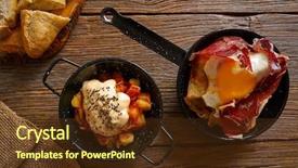  Presentation with tapas - Cool new slides with spanish food - tapas from spain broken eggs backdrop and a tawny brown colored foreground