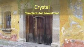  Presentation with guatemala - Presentation design consisting of spanish house - antigua streets guatemala background and a coral colored foreground