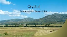  Presentation with beautiful spanish landscape costa blanca - Cool new presentation with spanish landscape with plowed filds backdrop and a light blue colored foreground