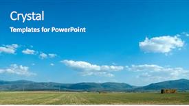  Presentation with beautiful spanish landscape costa blanca - Presentation design enhanced with spanish landscape with plowed filds background and a gray colored foreground