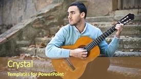  Presentation with young children playing multicultural - Amazing PPT layouts having spanish man playing classic guitar backdrop and a coral colored foreground