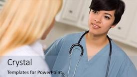  Presentation with race car a red racing - Theme enhanced with spanish medical - attractive mixed race young female background and a  colored foreground