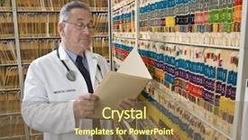  Presentation with health - Presentation theme with spanish medical - caring health care professional doctor background and a tawny brown colored foreground