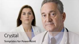  Presentation with nurse care - Presentation enhanced with spanish medical - doctor nurse health care professional background and a  colored foreground