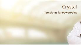  Presentation with pharmacist - PPT theme featuring spanish medical - hispanic female doctor nurse background and a  colored foreground