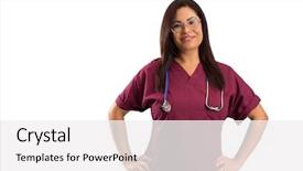  Presentation with doctor family - Amazing slides having spanish medical - smiling family woman doctor backdrop and a white colored foreground