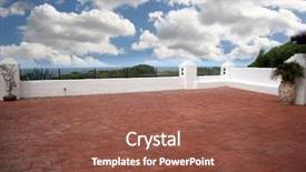  Presentation with spanish style - Beautiful presentation theme featuring spanish mission style patio background backdrop and a tawny brown colored foreground