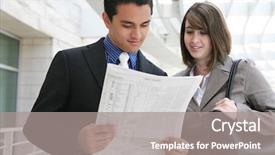  Presentation with office newspaper - Amazing presentation having their office building reading newspaper backdrop and a gray colored foreground