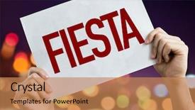  Presentation with party lights - PPT layouts having spanish placard with night background and a coral colored foreground