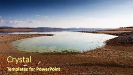  Presentation with drought - Slide set enhanced with almost empty due to drought background and a tawny brown colored foreground