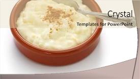  Presentation with arroz - Audience pleasing slide set consisting of cons - spanish rice pudding arroz con backdrop and a lemonade colored foreground