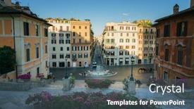  Presentation with rome italy - Amazing slide set having spanish-steps-in-rome-early backdrop and a gray colored foreground