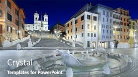  Presentation with steps - Presentation design featuring spanish-steps-in-rome-italy background and a gray colored foreground