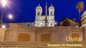  Presentation with rome italy - Slides enhanced with spanish-steps-in-rome background and a tawny brown colored foreground