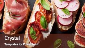  Presentation with appetizers - Audience pleasing presentation consisting of spanish tapas appetizers italian antipasti backdrop and a  colored foreground