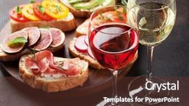  Presentation with tapas wine - Amazing slides having spanish tapas appetizers italian antipasti backdrop and a  colored foreground