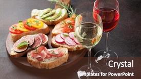  Presentation with tapas wine - Amazing PPT layouts having spanish tapas appetizers italian antipasti backdrop and a tawny brown colored foreground