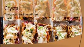  Presentation with tapas - PPT layouts with spanish tapas background and a yellow colored foreground