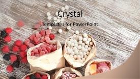  Presentation with dental caries and sugar - Slide deck having sparc - many assorted sweet sugar candies background and a mint green colored foreground