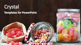  Presentation with sugar - Theme having sparc - sweet sugar candies in glass background and a  colored foreground