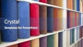  Presentation with colorful - Amazing slides having spares sales - colorful carpets samples backdrop and a ocean colored foreground