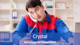  Presentation with hindi project - Slide deck featuring spares sales - worker in uniform working background and a teal colored foreground