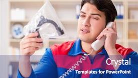  Presentation with hindi project - Colorful slide set enhanced with spares sales - worker in uniform working backdrop and a ocean colored foreground