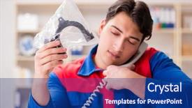  Presentation with project managment - Cool new PPT layouts with spares sales - worker in uniform working backdrop and a navy blue colored foreground