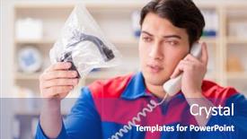  Presentation with hindi project - Presentation theme with spares sales - worker in uniform working background and a  colored foreground