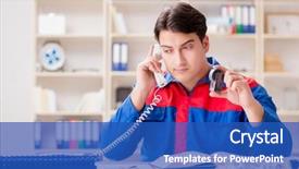  Presentation with hindi project - Presentation design having spares sales - worker in uniform working background and a teal colored foreground