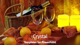  Presentation with spark - Slide set enhanced with spark plug - candle on a served table background and a  colored foreground