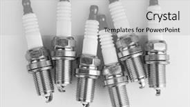  Presentation with spark - Colorful PPT theme enhanced with spark plug for the car backdrop and a  colored foreground