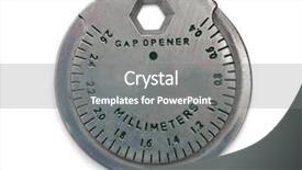  Presentation with spark gap - Cool new presentation theme with spark plug gap opener tool backdrop and a gray colored foreground