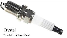 Presentation with power plug - Amazing theme having spark-plug isolated on white backdrop and a white colored foreground