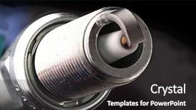  Presentation with spark - Cool new theme with spark plug on black background backdrop and a dark gray colored foreground