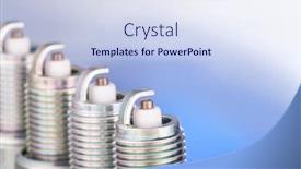  Presentation with spark - Presentation design featuring spark-plug-on-blue-background background and a sky blue colored foreground