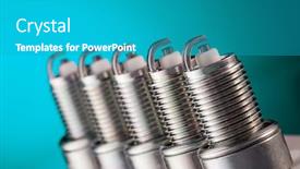  Presentation with spark - Slide set enhanced with spark-plug-on-blue-background background and a teal colored foreground
