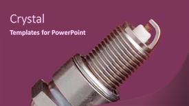  Presentation with spark - Presentation theme enhanced with spark-plug-on-red-background background and a violet colored foreground