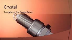  Presentation with spark - Slide deck featuring spark plug on red background background and a  colored foreground
