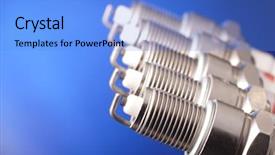  Presentation with spark - Colorful presentation enhanced with spark plug backdrop and a light blue colored foreground