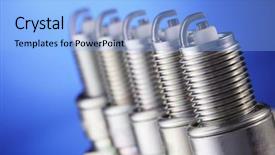  Presentation with spark - Presentation theme consisting of spark-plug background and a light blue colored foreground