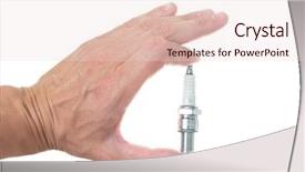  Presentation with spark - PPT layouts with spark plugs in a hand background and a lemonade colored foreground