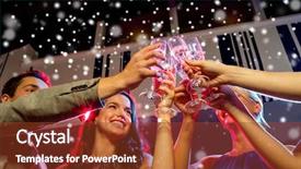  Presentation with celebration - Slide deck enhanced with sparkle free - party holidays celebration nightlife background and a tawny brown colored foreground