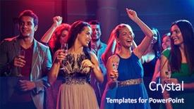  Presentation with happy birthday and colorful party - Colorful presentation enhanced with sparkle free - party holidays celebration nightlife backdrop and a  colored foreground